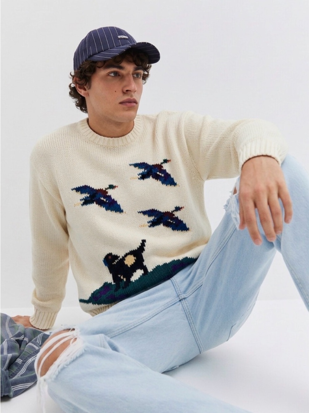 Kenneth Gordon Beecroft & Bull Crewneck Sweater 100% Wool Duckhunt Preppy XL
